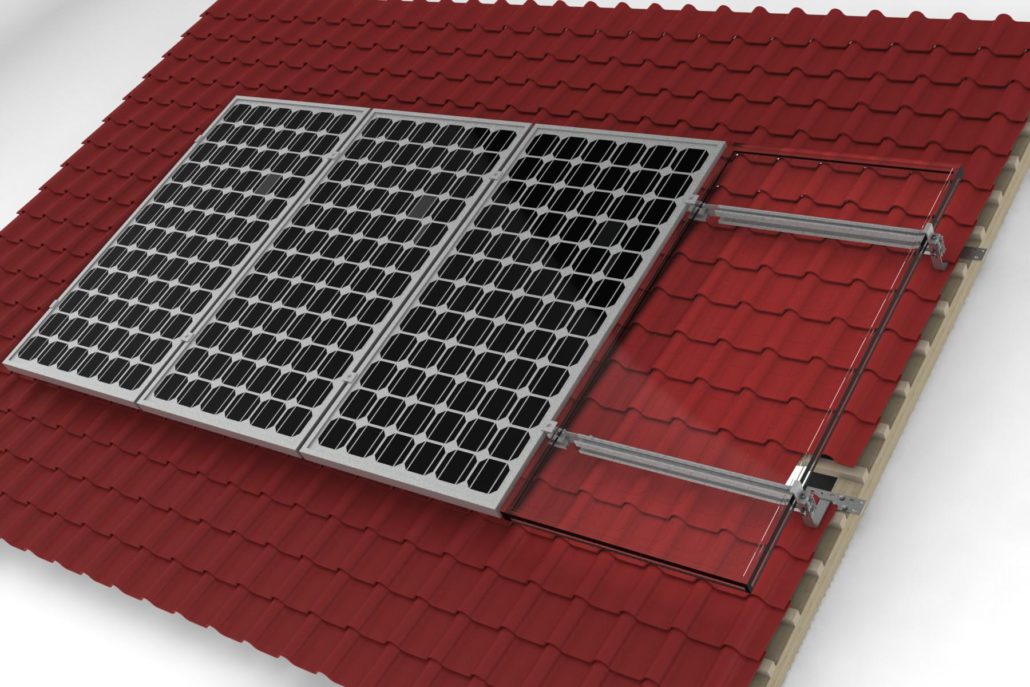 soportes de panel solar fotovoltaico profesional para techo de tejas
